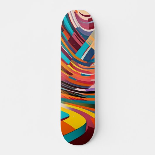 Abstrakte geometrische Formen der Moderne Skateboard (Vorne)