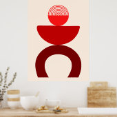 Abstrakte geometrische Formen der modernen Kunst, Poster (Küche)