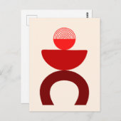 Abstrakte geometrische Formen der modernen Kunst, Postkarte (Vorne/Hinten)
