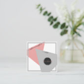 Abstrakte geometrische Formen der sozialen Medien  Quadratische Visitenkarte (Stehend Vorderseite)