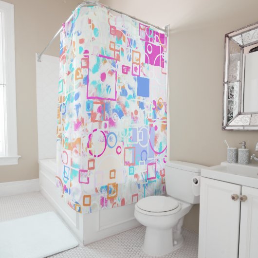 Abstrakte geometrische Formen Duschvorhang (Beispiel)