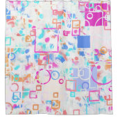 Abstrakte geometrische Formen Duschvorhang (Vorderseite)