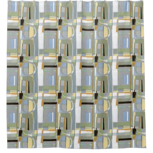 Abstrakte geometrische Formen Duschvorhang (Vorderseite)