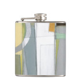 Abstrakte geometrische Formen Flachmann (Vorderseite)