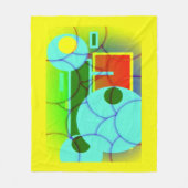 Abstrakte geometrische Formen Fleecedecke (Vorderseite)