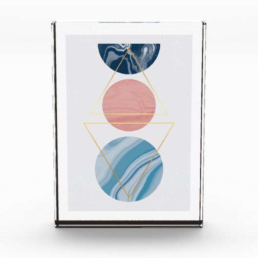 Abstrakte geometrische Formen Fotoblock (Vorderseite)
