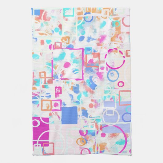 Abstrakte geometrische Formen Geschirrtuch (Vertikal)