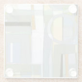 Abstrakte geometrische Formen Glasuntersetzer (Rückseite)