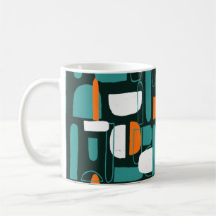 Abstrakte geometrische Formen, im Vintage-Stil. Kaffeetasse