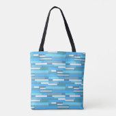 Abstrakte geometrische Formen in aquamarin- und tü Tasche (Rückseite)