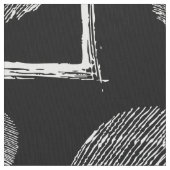 Abstrakte geometrische Formen in Schwarzweiß Stoff (Nahaufnahme)