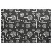 Abstrakte geometrische Formen in Schwarzweiß Stoff (Yard (91,4 cm))