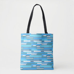 Abstrakte geometrische Formen in Teal & Türkis Tasche