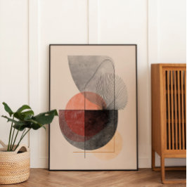 Abstrakte geometrische Formen - Japandi Wall Art Poster