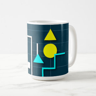 abstrakte geometrische Formen Kaffeetasse