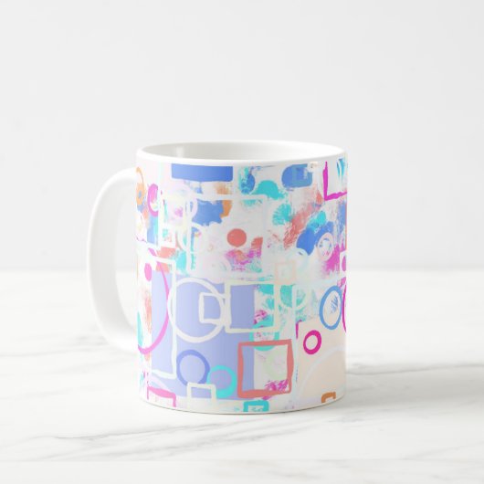 Abstrakte geometrische Formen Kaffeetasse (Vorderseite Links)