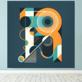 Abstrakte geometrische Formen Leinwanddruck (Insitu (Holzboden))