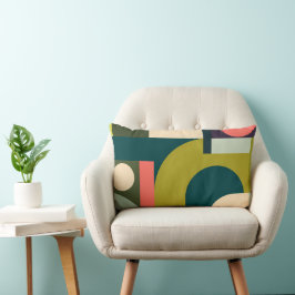 Abstrakte geometrische Formen moderne farbenfrohe  Lendenkissen