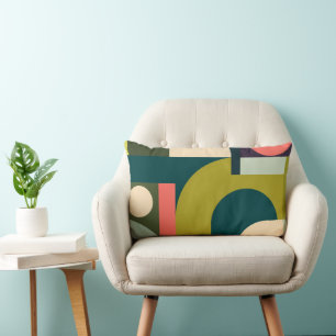 Abstrakte geometrische Formen moderne farbenfrohe  Lendenkissen