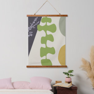 Abstrakte geometrische Formen moderne Heimdekorati Wandteppich Mit Holzrahmen