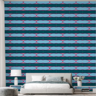 Abstrakte geometrische Formen Muster Rosa Blau Tapete