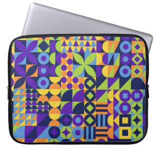 Abstrakte geometrische Formen nahtlos Laptopschutzhülle