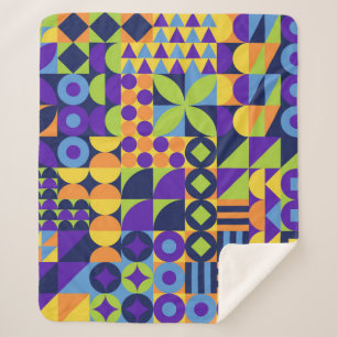 Abstrakte geometrische Formen nahtlos Sherpadecke