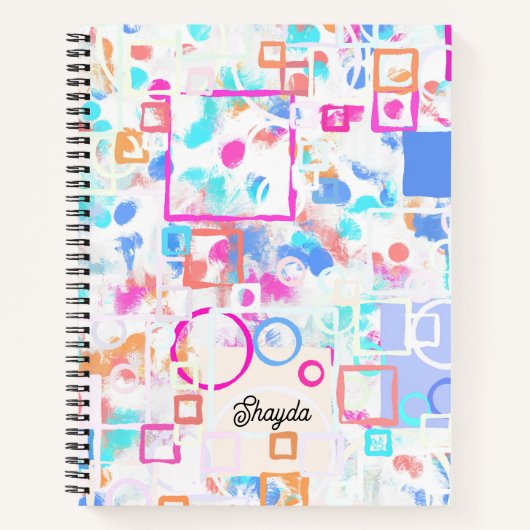 Abstrakte geometrische Formen Notizblock (Vorderseite)