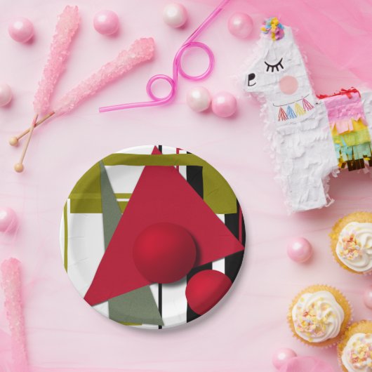 Abstrakte, geometrische Formen Pappteller (Party)