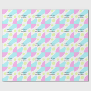 Abstrakte geometrische Formen Pastell Bild mit Nam Geschenkpapier