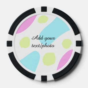 Abstrakte geometrische Formen Pastell Bild mit Nam Pokerchips