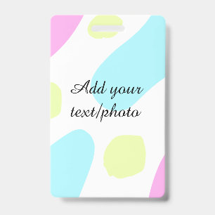 Abstrakte geometrische Formen Pastell Name Foto ba Ausweis