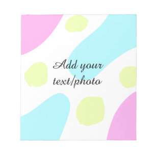 Abstrakte geometrische Formen Pastell Name Foto ba Notizblock