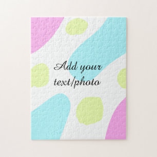Abstrakte geometrische Formen Pastell Name Foto ba Puzzle