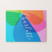 Abstrakte geometrische Formen | PERSONALISIERT  Puzzle (Horizontal)