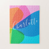 Abstrakte geometrische Formen | PERSONALISIERT Puzzle (Vertikal)