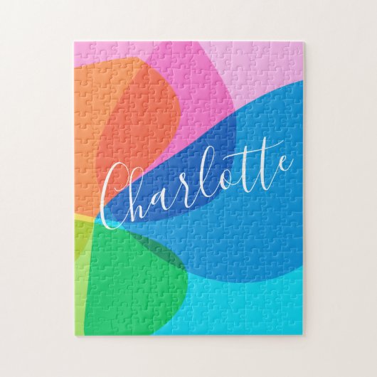 Abstrakte geometrische Formen | PERSONALISIERT  Puzzle (Vertikal)