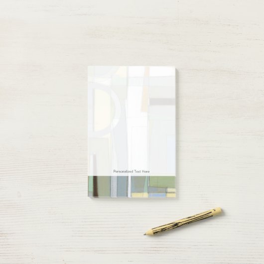 Abstrakte geometrische Formen Post-it Klebezettel (Auf Schreibtisch)