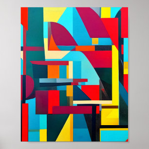 Abstrakte geometrische Formen Poster