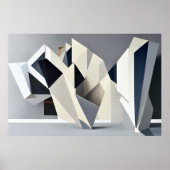 Abstrakte geometrische Formen Poster (Vorne)