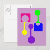 Abstrakte geometrische Formen Postkarte (Vorne/Hinten)