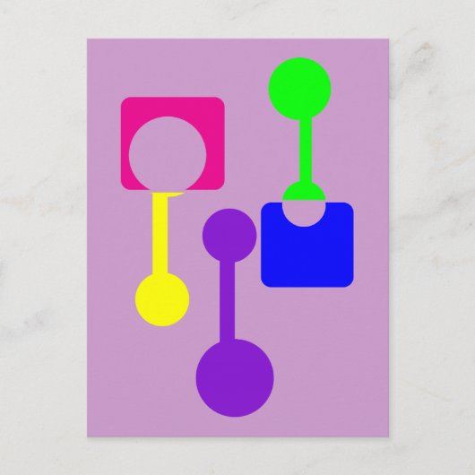 Abstrakte geometrische Formen Postkarte (Vorderseite)