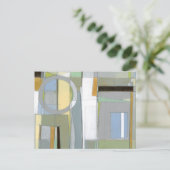 Abstrakte geometrische Formen Postkarte (Stehend Vorderseite)