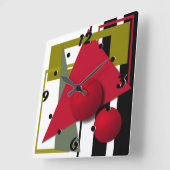 Abstrakte, geometrische Formen Quadratische Wanduhr (Winkel)