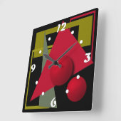 Abstrakte, geometrische Formen Quadratische Wanduhr (Winkel)