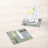 Abstrakte geometrische Formen Rechteckiger Pappuntersetzer (Vor Ort)