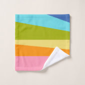 Abstrakte geometrische Formen | Regenbogen Badhandtuch Set (Waschlappen)