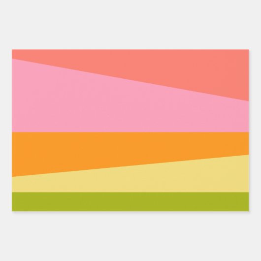 Abstrakte geometrische Formen | Regenbogen Geschenkpapier Set (Vorderseite 3)