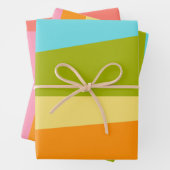 Abstrakte geometrische Formen | Regenbogen Geschenkpapier Set (Beispiel)