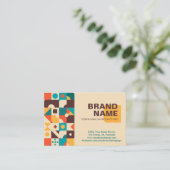 Abstrakte geometrische Formen Retropalette Visitenkarte (Stehend Vorderseite)